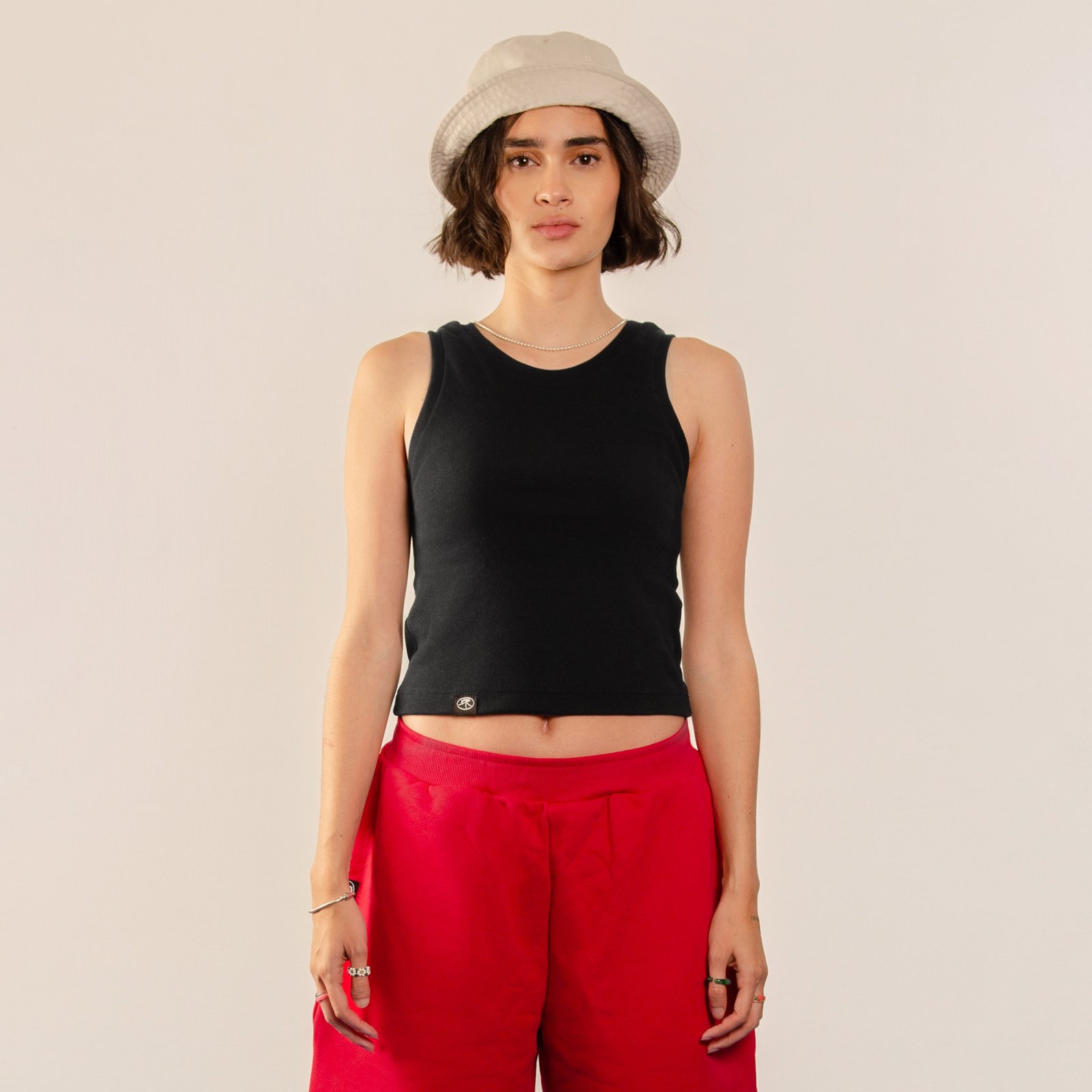 Tank Top Ula Negro Frente